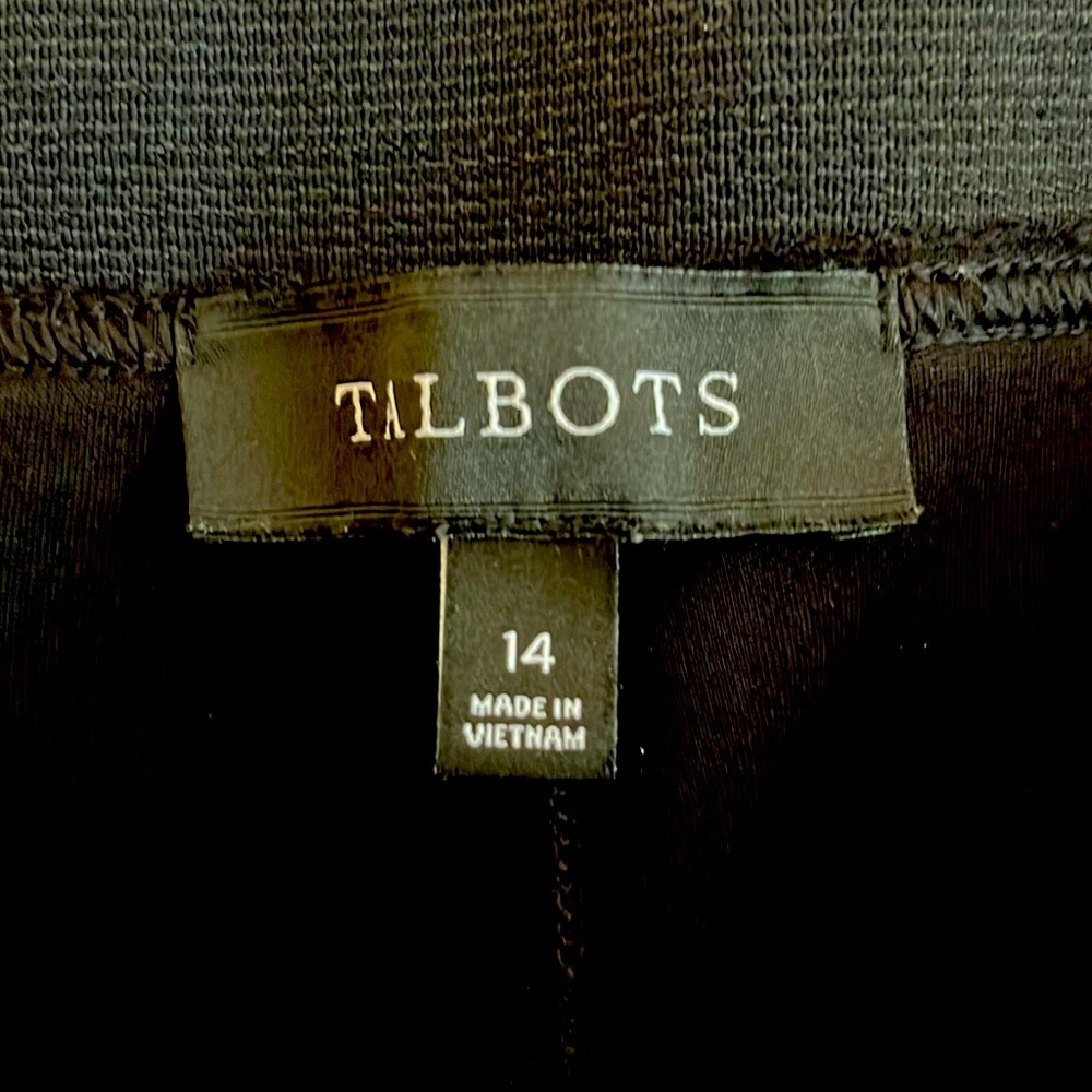 Talbots Soho Knit Pant- Black Not Faded.